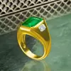 8.5ct Emerald Cut Emerald Unisex Engagement Ring