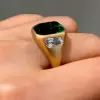 8.5ct Emerald Cut Emerald Unisex Engagement Ring