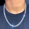10MM Round Cut White Sapphire Tennis Necklace