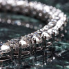 10MM Round Cut White Sapphire Tennis Necklace