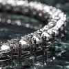 10MM Round Cut White Sapphire Tennis Necklace