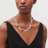 30ctw Pear Cut Multicolor Sapphire Men's Statement Necklace