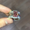 8.4ct Emerald Cut Pink Sapphire Men's Ring