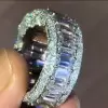 8.4ct Emerald Cut Pink Sapphire Men's Ring