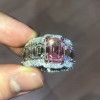 8.4ct Emerald Cut Pink Sapphire Men's Ring