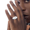 6ct Emerald Cut White Sapphire Mechanical Men's Ring