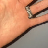 3ctw White Sapphire Unisex Blacked Ring