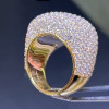 9ctw White Sapphire Paved Bold Dome Ring