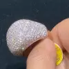 9ctw White Sapphire Paved Bold Dome Ring