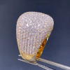 9ctw White Sapphire Paved Bold Dome Ring