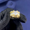 12ct Round White Sapphire Bold Allover Paved Men's Ring