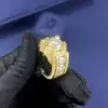 12ct Round White Sapphire Bold Allover Paved Men's Ring