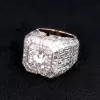 5ct Round Cut White Sapphire Bold Men's Ring