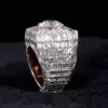 5ct Round Cut White Sapphire Bold Men's Ring
