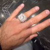 5ct Round Cut White Sapphire Bold Men's Ring