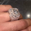 5ct Round Cut White Sapphire Bold Men's Ring