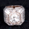 5ct Round Cut White Sapphire Bold Men's Ring