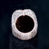 5ct Round Cut White Sapphire Bold Men's Ring