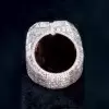 5ct Round Cut White Sapphire Bold Men's Ring