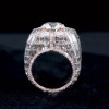 5ct Round Cut White Sapphire Bold Men's Ring