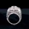 5ct Round Cut White Sapphire Bold Men's Ring