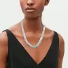 105ctw White Sapphire Four Row Statement Necklace