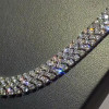 105ctw White Sapphire Four Row Statement Necklace