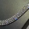 105ctw White Sapphire Four Row Statement Necklace