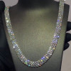 105ctw White Sapphire Four Row Statement Necklace