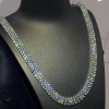 105ctw White Sapphire Four Row Statement Necklace
