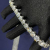 55ctw 9MM Round Cut White Sapphire Statement Bracelet
