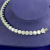 55ctw 9MM Round Cut White Sapphire Statement Bracelet