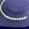 55ctw 9MM Round Cut White Sapphire Statement Bracelet