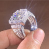 3.8ct Round Cut White Sapphire Twist Halo Engagement Ring