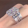3.8ct Round Cut White Sapphire Twist Halo Engagement Ring