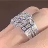 3.8ct Round Cut White Sapphire Twist Halo Engagement Ring