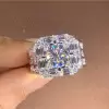 3.8ct Round Cut White Sapphire Twist Halo Engagement Ring