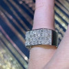 Baguette Cut White Sapphire Paved Square Men's Ring
