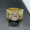 3.8ct Round Cut White Sapphire Men's Engagement Ring