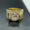 3.8ct Round Cut White Sapphire Men's Engagement Ring