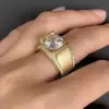 3.8ct Round Cut White Sapphire Men's Engagement Ring