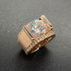 3.8ct Round Cut White Sapphire Men's Engagement Ring
