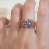 3.8ct Round Cut White Sapphire Men's Engagement Ring