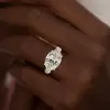 9.3ct East-West Oval Cut White Sapphire Men's Engagement Ring