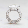 9.3ct East-West Oval Cut White Sapphire Men's Engagement Ring