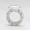 9.3ct East-West Oval Cut White Sapphire Men's Engagement Ring