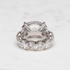 9.3ct East-West Oval Cut White Sapphire Men's Engagement Ring