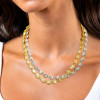 76ctw Bezel-Set Multi-cut White Sapphire Statement Necklace