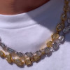76ctw Bezel-Set Multi-cut White Sapphire Statement Necklace