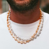 76ctw Bezel-Set Multi-cut White Sapphire Statement Necklace